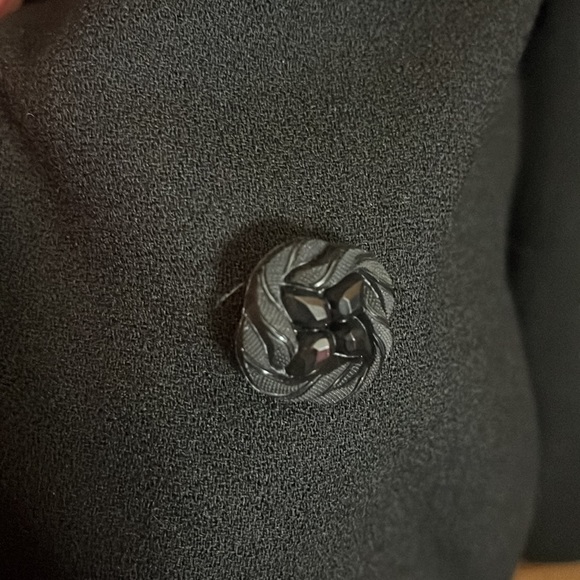 Vtg LILLY TAYLOR NY PARIS Size 22 Blazer Skirt Suit Wool Black Lined Timeless - Picture 11 of 16